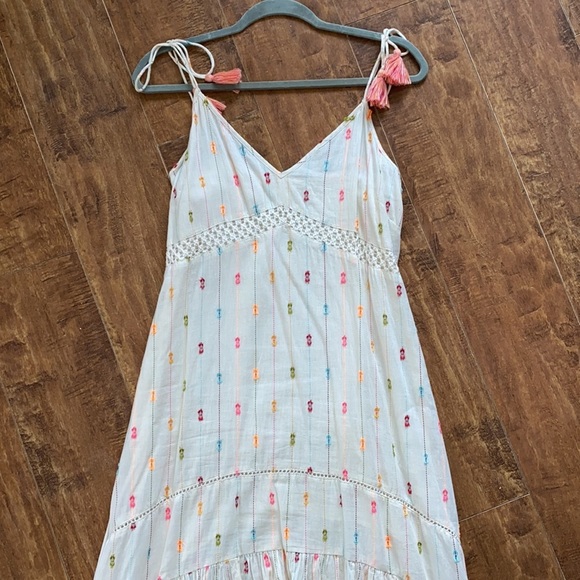 Anthropologie Dresses & Skirts - LOVE STITCH Linen Dress with Adjustable Ties